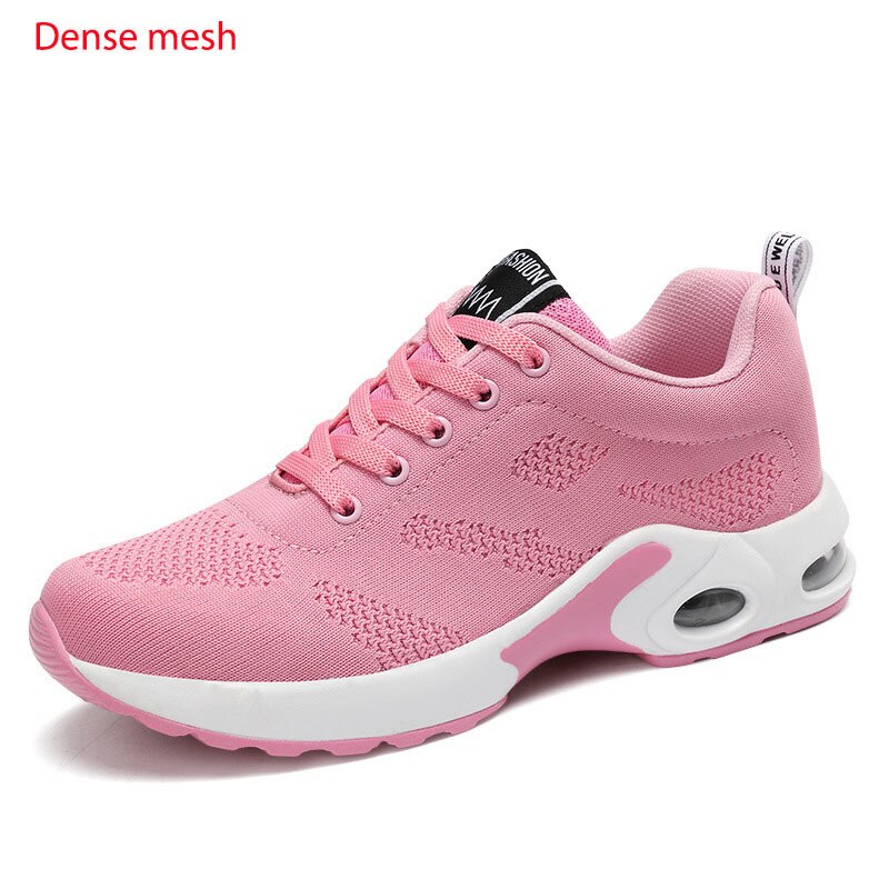Fashion Lace Up Damen Laufschuhe Leichte Sneakers Atmungsaktive Outdoor-Sport-Fitness-Schuhe Komfort Luftpolster