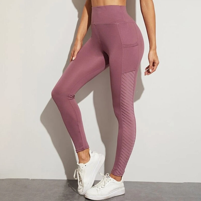 MEHEOL Workout Leggings mit nahtloser Tasche